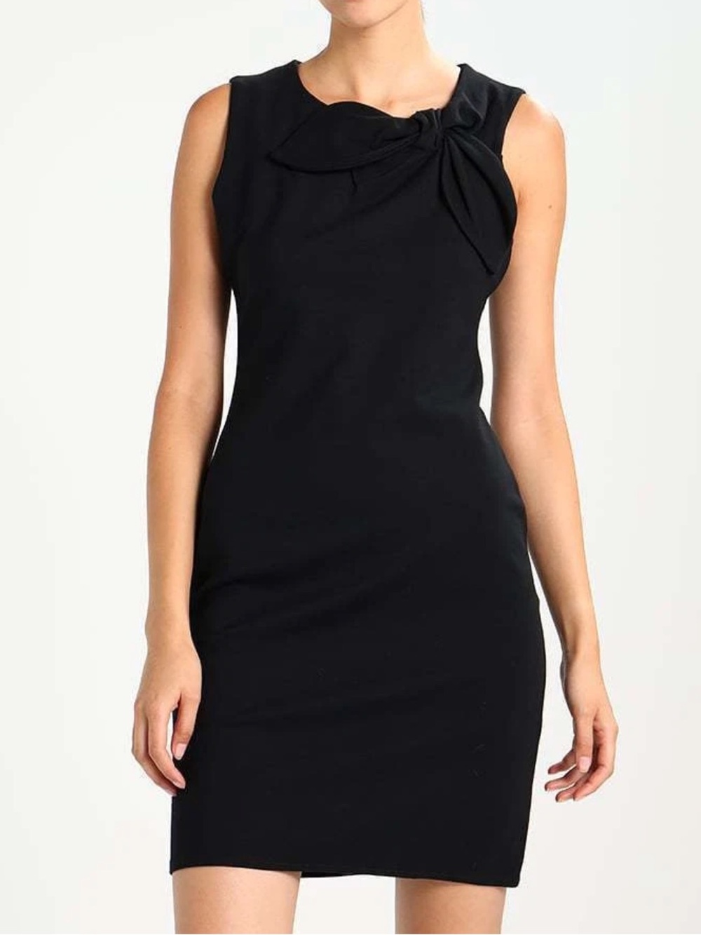 NWT‎ Banana Republic Bow Neck Ponte Knit Sheath Dress Black Women’s Size 6